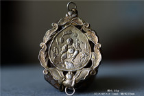 Qing Dynasty Fujian silver silver gift Liu Haizhu 57*49*3mm package