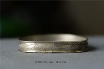 The diameter of 62*53mm of the diameter of the old silver bracelet of the Qing Dynasty has a Bandung bag old bag