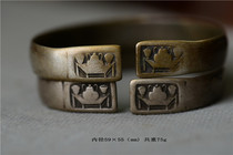 Qing Lang National Big Open Baoding bracelet full of northeast headline track old silver bracelet with silver building