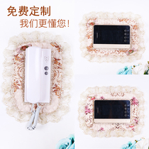 Original European-style video doorbell cover protective cover fabric intercom door 2-piece cover embroidered lace phone cover