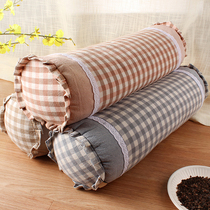 Washed Cotton Round Buckwheat Pillow Adult Size neck Neck Pillow Candy Pillow Buckwheat Shell Pillow Pillow Core removable