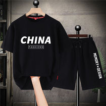 Nike Ton Flagship Store Boy Summer Clothing Suit 2022 New Foreign Air Korean Edition CUHK Child Children 12 Year Old Short Sleeve Two