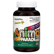 Natures Plus Animal Parade Childrens Comprehensive Vitamin Chewable Tablets Fruit Flavor 180 Bottle