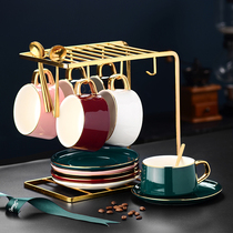 Exquisite coffee cup set European small luxury living room light luxury cup Ceramic household afternoon tea set Coffee set