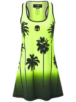 Haitao HYDROGEN hydrogen atom sports skirt FLUO YELLOW TENNIS DRESS tennis dress women