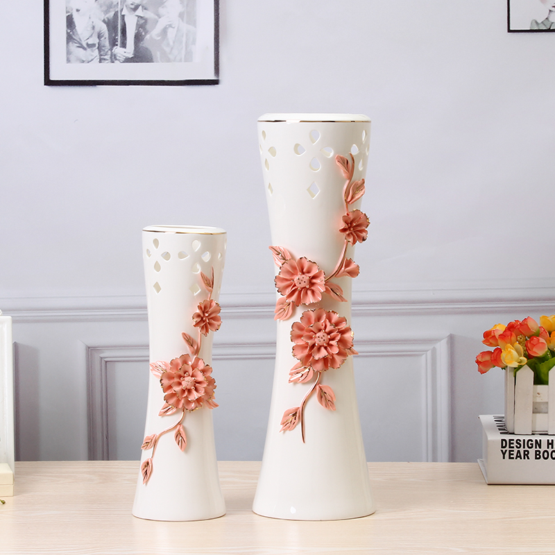 [$29.76] Jingdezhen Ceramics European Simple Ceramic Vase Arrangement