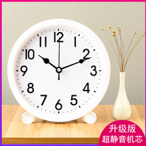 Clock ornaments personalized creative clock home desktop living room bedroom mute desktop clock modern simple seat clock