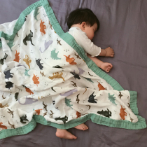 ins baby cover blanket newborn baby hug summer bamboo fiber four-layer six-layer gauze spring and autumn package air-conditioning quid