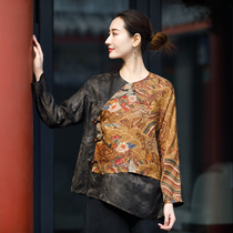  (Yunmengyao)Pro silk original design mulberry silk silk fragrant cloud yarn top Chinese literary and art loose tea clothes