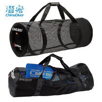 Cressi Gorgona Diving Equipment Mesh Bag Water Lung Deep Diving Drainage Mesh Bag Large Capacity Footed Webbed Containing Bag