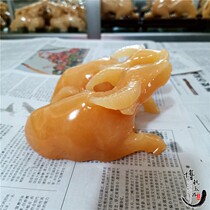 Topaz lying cow zodiac cow Zhaocai town house feng shui ornaments home office decorations natural jade cow ornaments