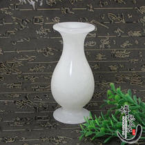 Natural white marble vase ornaments White Jade net bottle Ping An fortune ornaments Seiko home decoration safe ornaments