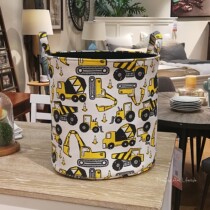 Childrens cartoon toy contains bucket boys engineering car pattern contains barrel basket canvas for basket basket