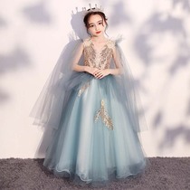 Girls dress childrens birthday princess dress Flower Girl Wedding Girl host high-end catwalk piano performance clothes