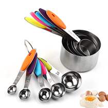Stainless Steel Calorie Cup Quantity Spoon 10 pieces Measuring Spoon Measuring Cups Suit Baker Tools