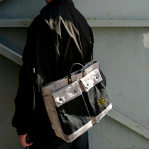 Tsanggoods oil wax canvas diagonal satchel macho 13 inch computer bag Leisure retro tote bag RL