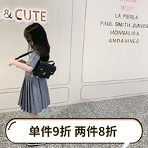  leobaby girls dress Summer Korean version of childrens summer pleated skirt college style female baby Western style skirt N