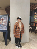 Clear Barn No Retreat Bull Bull Love Small Bunk 2019 Autumn Winter New Art Retro Yellow Plaid Great Coat Jacket