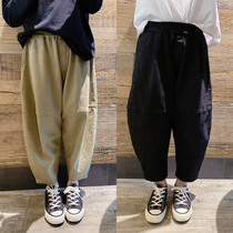 Boys pants Spring and Autumn new childrens clothing children loose foreign gas Primary School students big boy solid color cotton fashion casual pants