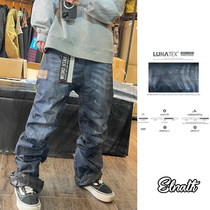 South Korea ELNATH brand new ski denim windproof breathable pants jeans Waterproof warm thin blue