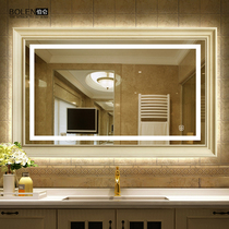 BOLEN American bathroom mirror bathroom mirror LED light mirror bathroom mirror with light retro washroom mirror