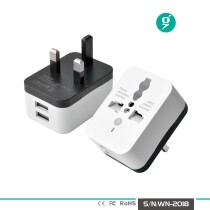 Special price three-day Hong Kong version double port British gauge 2A charger with conversion head function