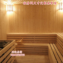 Imported Finnish Spruce wood assembly dry steam sauna room wall bench floor Finland Spruce