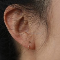 New product hypoallergenic 925 sterling silver peas small earrings womens high-end sense ear bone ring sleep free ear piercing earrings