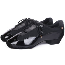 New ADS Latin teacher shoes mens and womens models with modern shoes dual-purpose leather soft bottom low heel practice shoes low heel