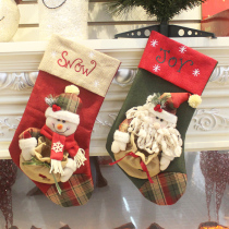 Christmas Decorations Props Christmas Socks Gift Bags Seniors Snowman Deer Candy Gift Bags Supplies