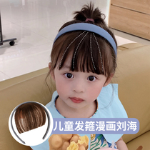 Comic bangs childrens wigs summer one-piece baby girl fake bangs hoop-style invisible non-trace bangs