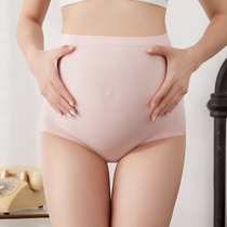 Pregnant womens underwear high waist belly pregnancy in the middle and late pregnant womens large size special seamless modal pants summer thin model