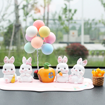 Cute Little White Rabbit Paparazzi Ornament Cartoon Car On-board Middle Control Desk Decoration Pendulum with new upscale goddess in the car