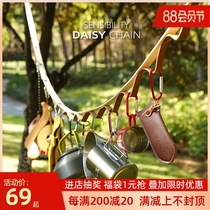 Luteng outdoor PU lanyard Camping tools Storage tent rope accessories Bundled daisy chain Camping clothesline pylons