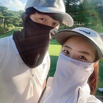 Golf Ice Silk sunscreen mens and womens bib outdoor sports breathable neck protection face windproof breathable mask