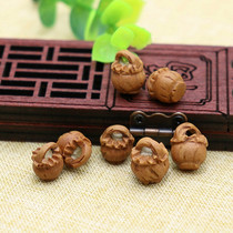 Handmade diy bracelet woven baby jewelry genuine peach core carving baby basket three lace basket dragon pattern