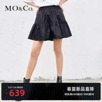 MOCO 2021 Spring New mini skirt Short skirt drawstring elastic waist skirt MBA1SKT023 Mo Anke