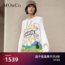MOCO2021 spring new loose wear three-dimensional sweater women Moan Ke