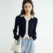 Fan Loo 2022 Spring New Stitch Cardigan Woman Design Sensation with a small crowdshot and a slim V collar blouse