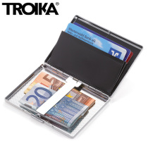 German Troika metal credit card bag multi-function drivers license card box anti-NFC scanning portable coin wallet