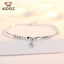 Love diamond platinum pt950 heart-shaped transfer bead bracelet female Platinum Love bracelet women birthday gift