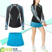 Foreign Lucky in Love Square womens tennis skirt long sleeve breathable top sports skirt X
