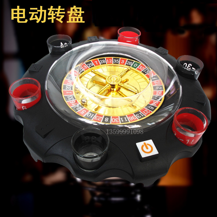 Gambling size single double Russian roulette manual turntring drinking game prop wine KTV casual turn