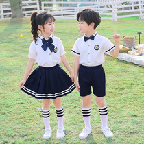 Kindergarten garden clothes Summer clothes British style Primary school class clothes Summer graduation photos Childrens photo clothes School uniform suit