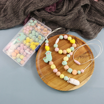 moonpie new artificial beaded DIY pacifier chain set Homemade baby anti-drop chain set box Hand-made material bag