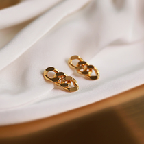 Advanced sense mosquito coil ear clip without ear hole female metal earring chain ear clip sex cold style simple temperament