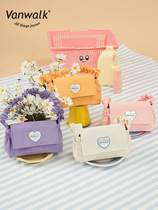 New Sunshine Ranch girl design shoulder underarm bag wooden ear pleated cute lace Hand bag bag