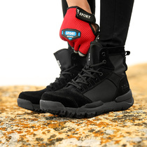 Outdoor Climbing Shoes Men Genuine Leather Waterproof Non-slip Women Light and Wear Wear and Wear Cross-country Sports Desert Travel Hiking Boots