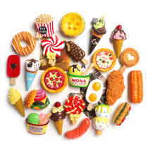 Chicken wings Chicken legs Burger pizza egg tarts Food refrigerator stickers Personality creative refrigerator stickers Magnetic stickers Message stickers