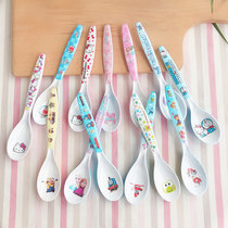 Cartoon Spoon Bites Meleti Household Melamini Child Baby Feeding Spoon Soup Spoon Cute Anti-Fall Cutlery